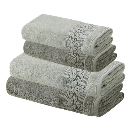 Jogo De Toalhas 4 Pçs Fio Cardado 100% ALG Provence Karsten