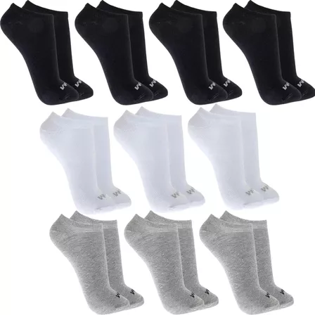 Kit 10 Pares Meias Mash Invisível Esportiva Algodão Original