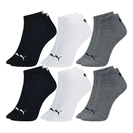 Kit 6 Pares Meia Puma Cano Curto Soquete Algodão Original