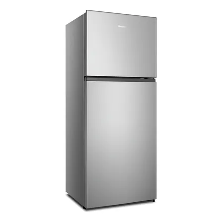 Geladeira Hisense Top Freezer Inverter Inox 375l Cinza