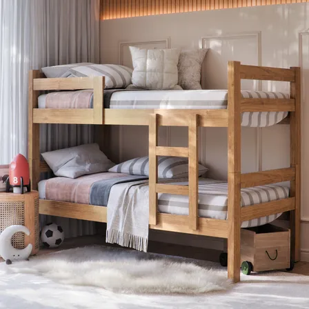 Beliche Ibiza 2 Em 1 Beliche Solteiro Que Se Transforma Em 2 Camas | Cor Nature Maxi Do Brasil