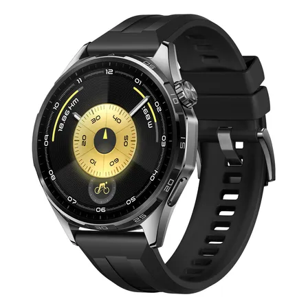 Smartwatch Huawei Watch Gt 6 46mm Potenciômetro De Ciclismo No Pulso Bateria Com Autonomia De Até 21 Dias Bem-estar Emocional Multidimensional Compatível Com Ios E Android Gps Integrado Preto