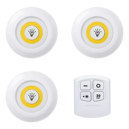 Lâmpadas Led Luminária Luz Sem Fio Spot Portátil C/ Controle Branco