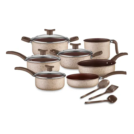 Jogo De Panelas Antiaderente 10 Peças Teflon bianco