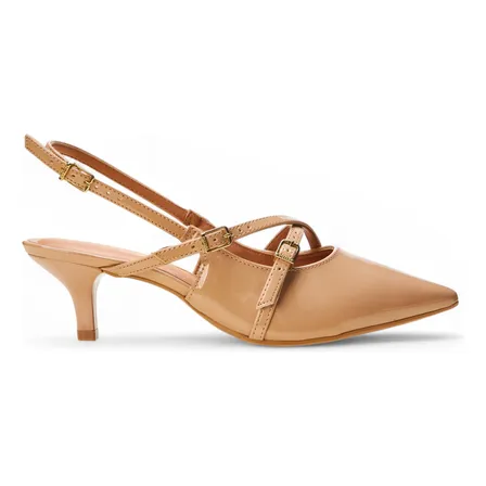 Sapato Scarpin Feminino Slingback Em Sintético Vizzano