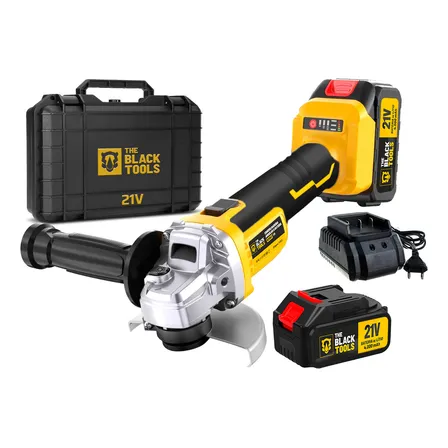 Esmerilhadeira Lixadeira Angular Sem Fio A Bateria 4000mah 4.1/2 125mm The Black Tools Preto E Amarelo 127/220v 50/60hz