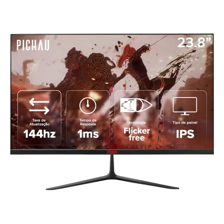 Monitor Gamer Pichau Athen V3 Pro 23.8 Pol Ips Fhd 1ms 144hz Preto