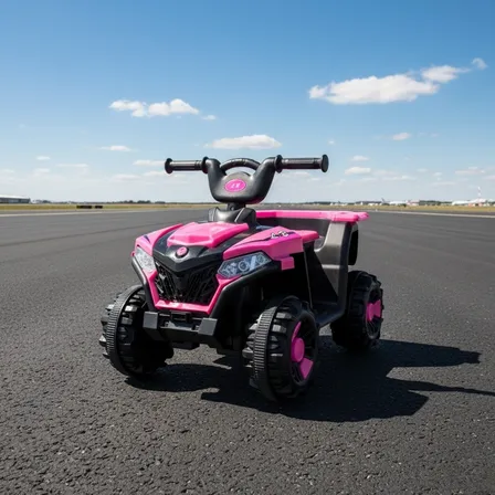 Quadriciclo Com Pedal Elétrico 6v Som E Farol Led Rosa Cor Rosa-pink Voltagem Do Carregador 127/220v