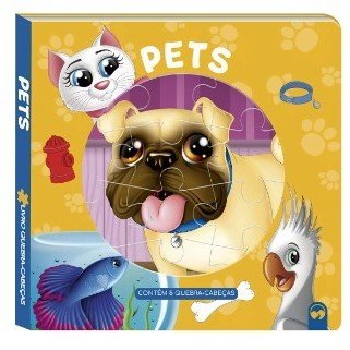 Livro Infantil Quebra Cabeça tema Pets vale das letras