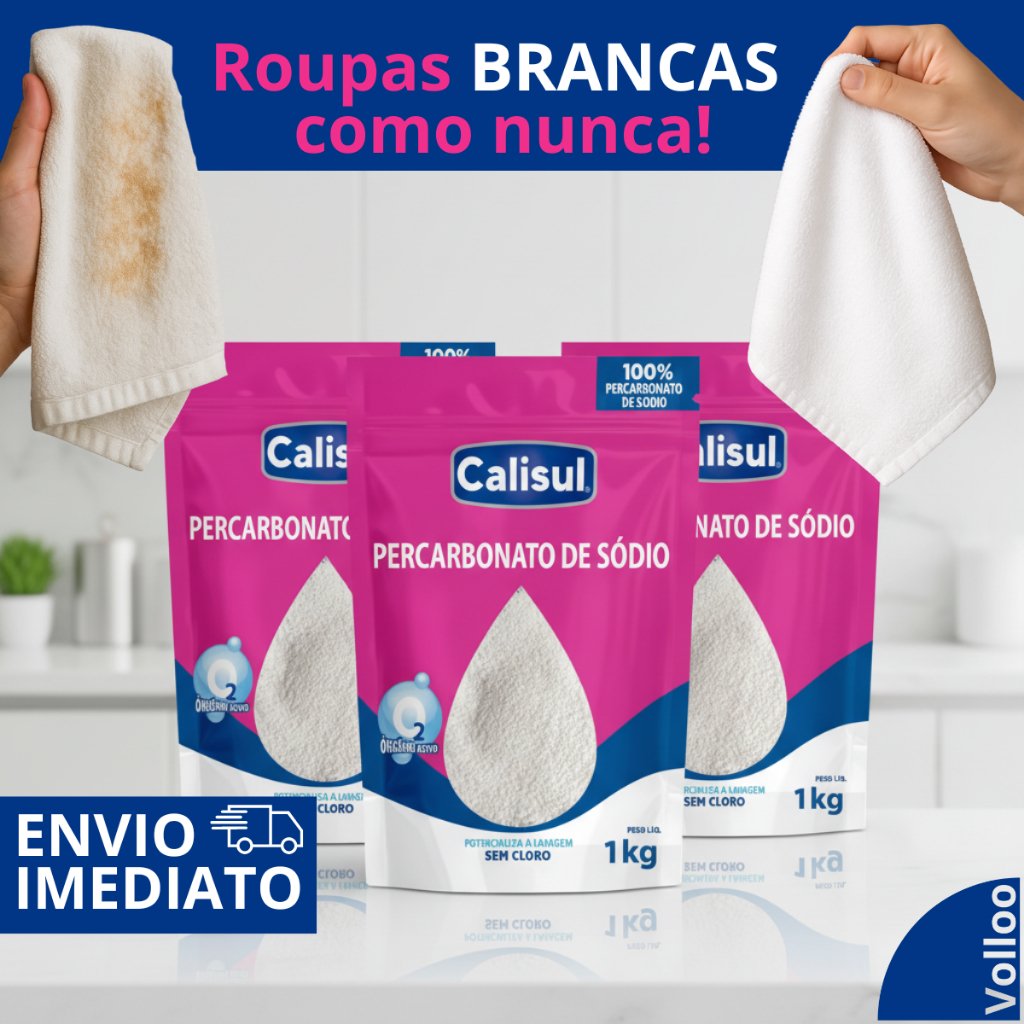 Percarbonato Sódio 3kg Tira Mancha Roupa CaliSul 100% Puro