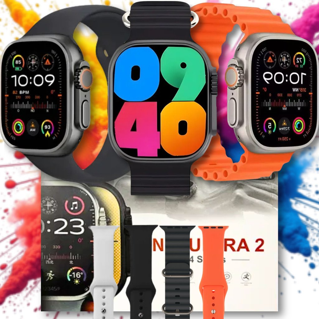 Smartwatch N10 Ultra 2 Relógio Inteligente 49mm Premium com 4 Pulseiras Extras Design Moderno
