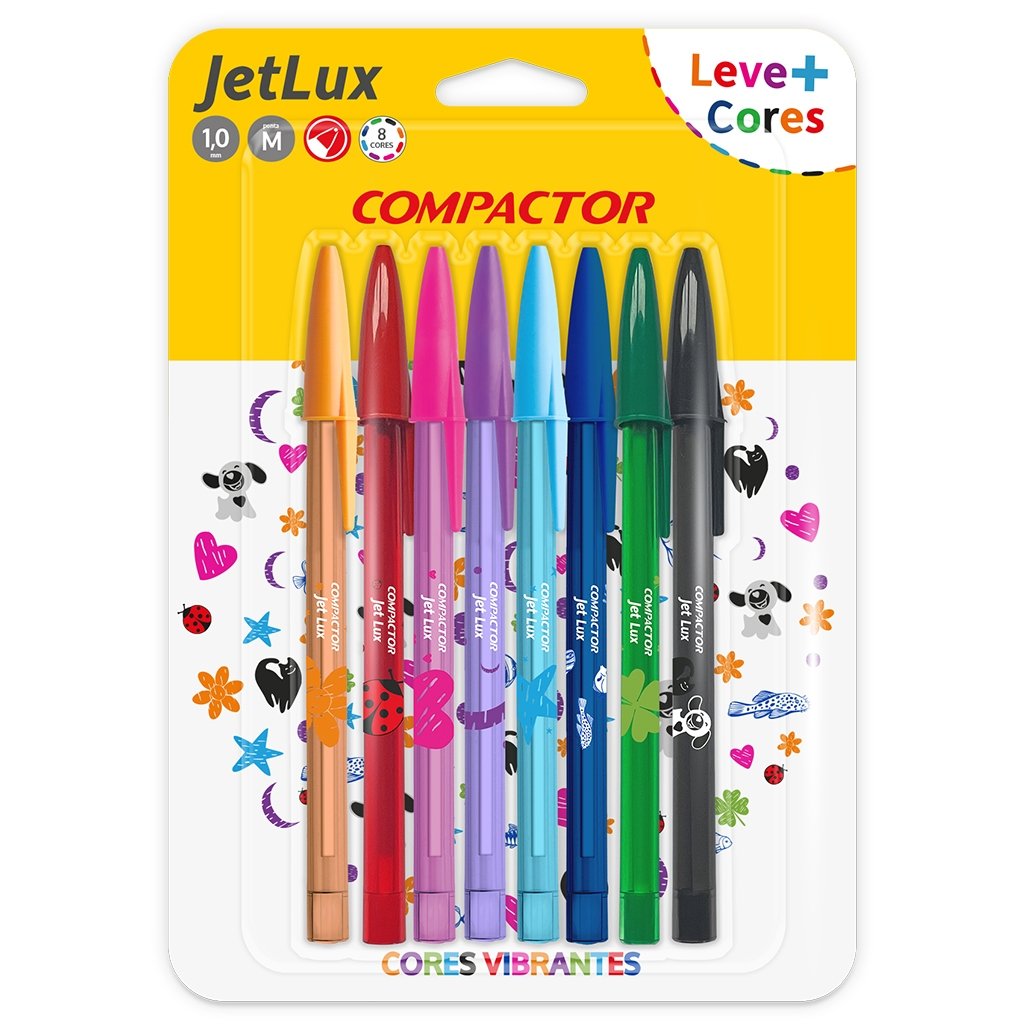 Jet Lux Blister 8 Novas Cores - Compactor