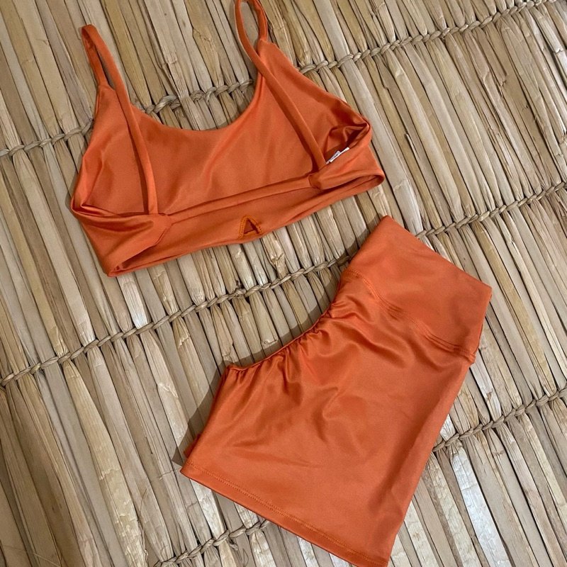 conjunto fitness de academia short empina bumbum zero transparência toque marcio