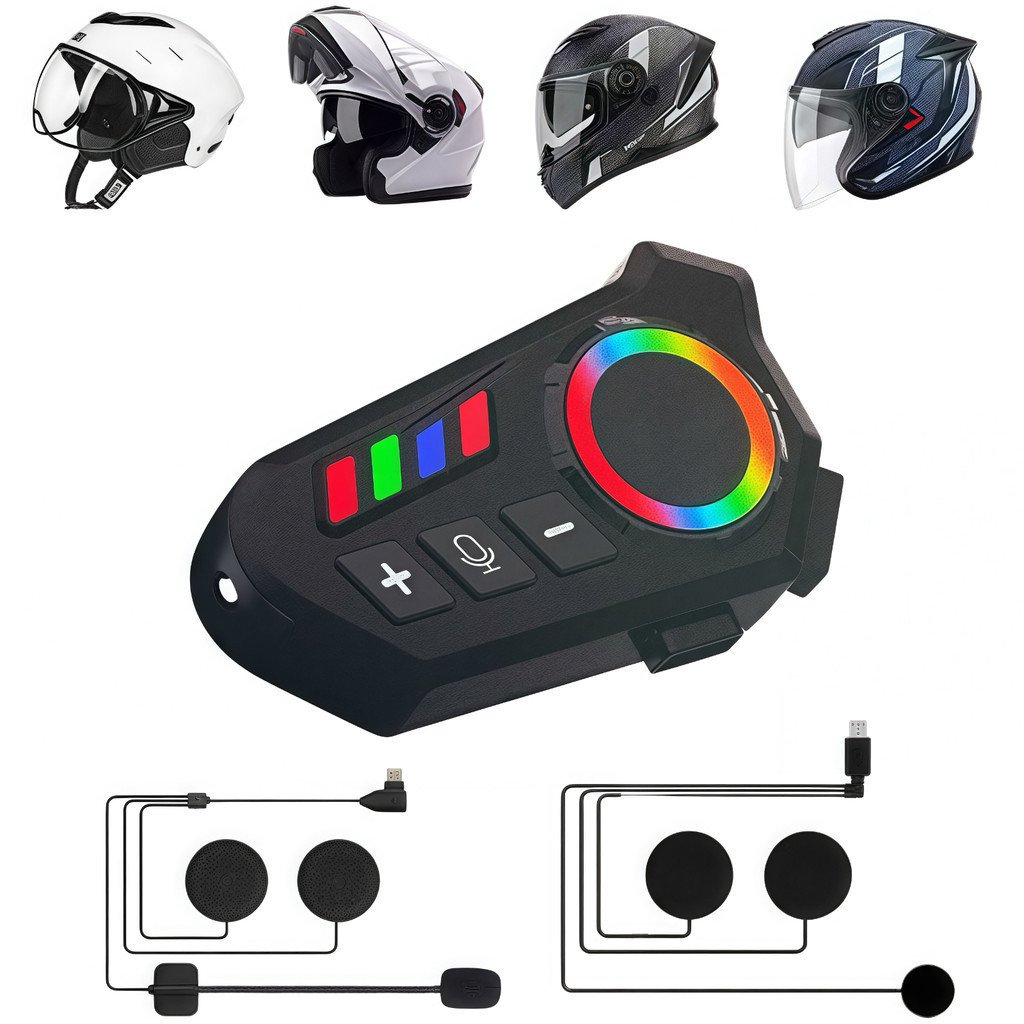 Fone de Ouvido de Capacete Moto Bluetooth Controle De Voz microfone para moto intercomunicador