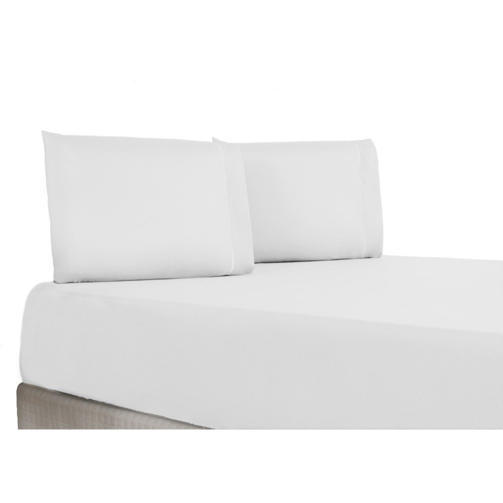 Jogo de Lençol King 3 Peças 400 Fios Ponto Palito Micropercal