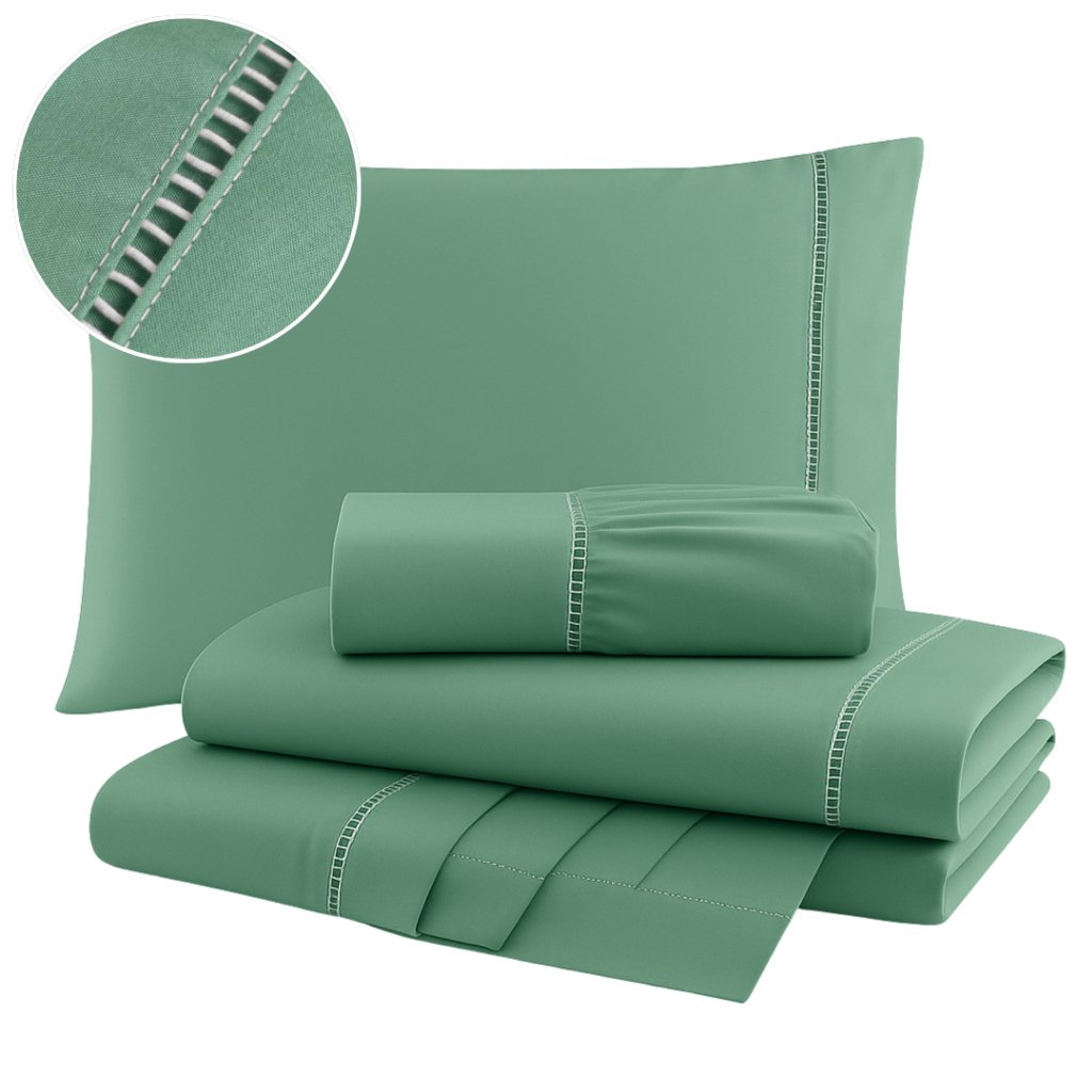 Jogo De Lençol Micropercal 03 Peças 400 Fios Casal Queen Solteiro King Toque Acetinado Ponto Palito