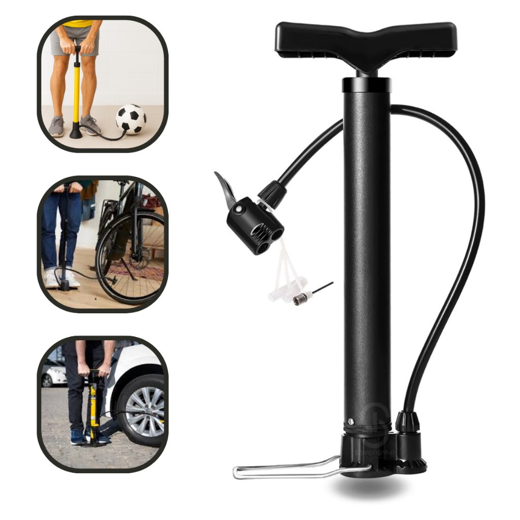 Bomba De Ar Encher Pneu Bicicleta Bola Moto Piscina Balão Forte Compacta e Leve