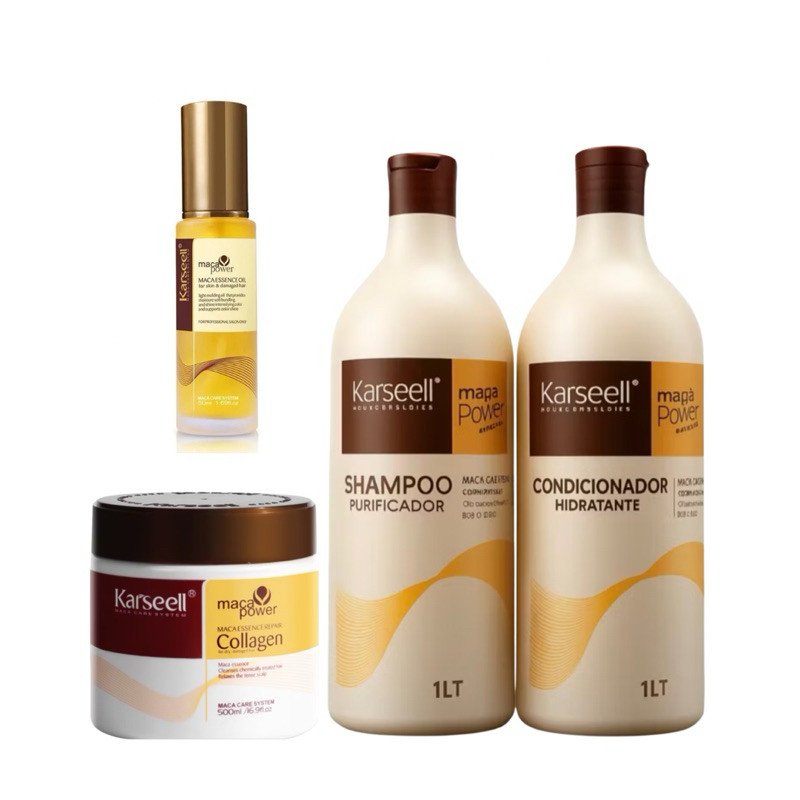 Kit Completo Karseell Máscara 500 g + condicionador 1L + Shampoo 1L + Óleo karseell P 50ml