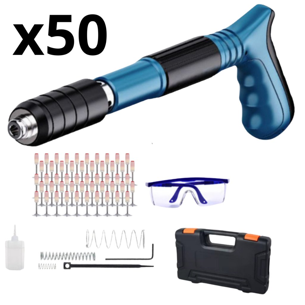 Pistola De Fixação De Ação Direta Finca Pinos + 50 Pinos Nf