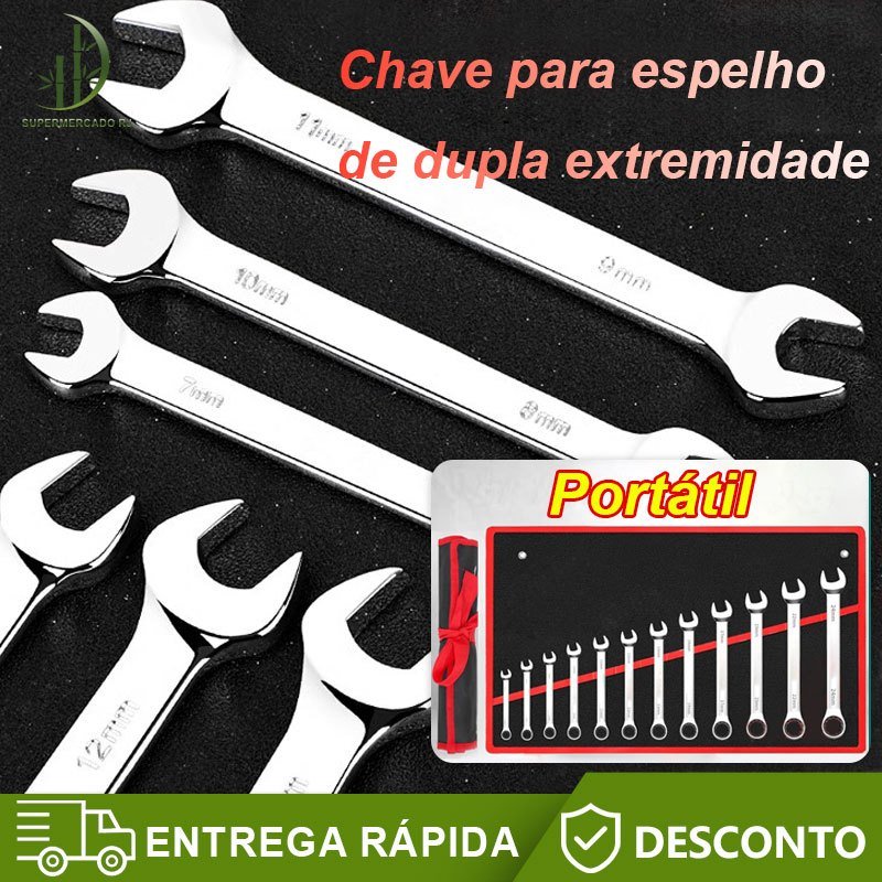Conjunto de chave combinada profissional aço carbono combinação fixa chave