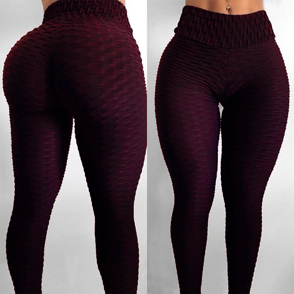 Calça Legging em Suplex Bolha e Liso com Cós Alto Empina Bumbum Fitness - Suplex Cintura Alta Bombey