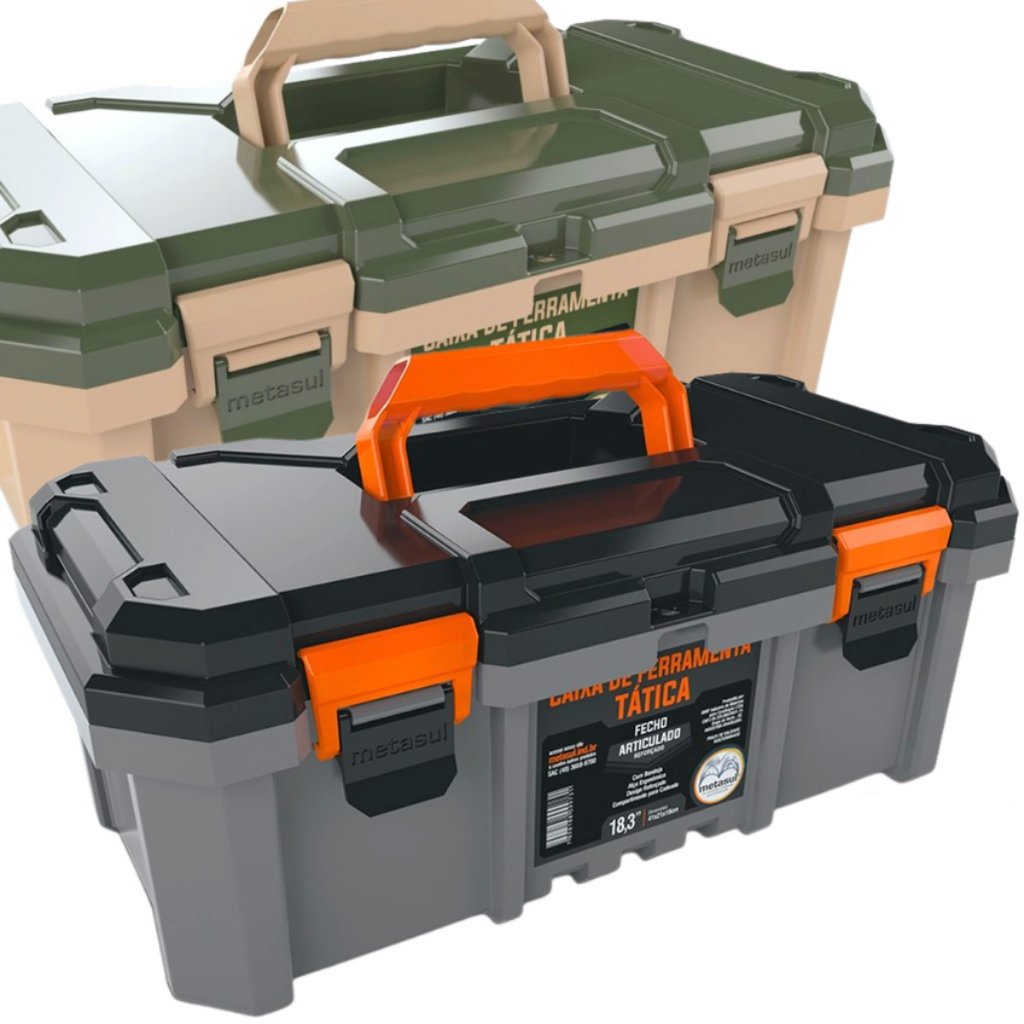 Caixa Grande De Ferramentas Maleta Organizadora Resistente Durável Multiuso Pesca