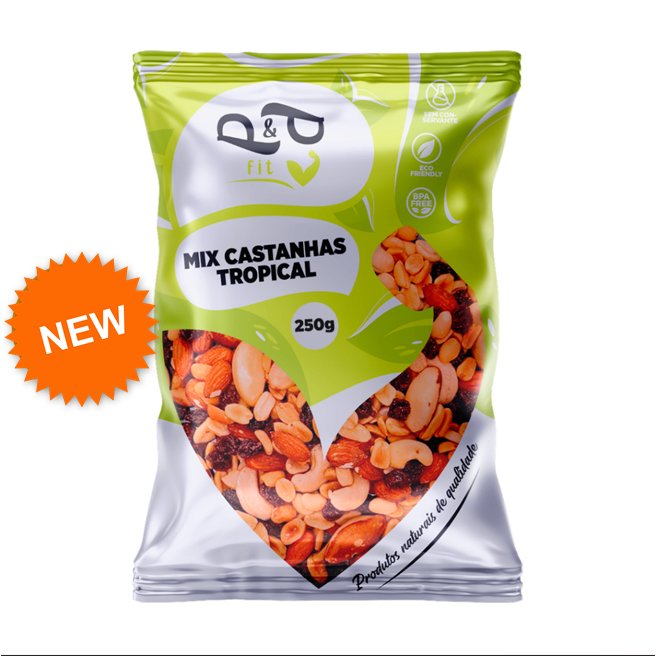 Mix Castanha Tropical Nuts Saudável Nozes, Amêndoas, Castanha Para/Caju Uva Passa Amendoim Gojiberry