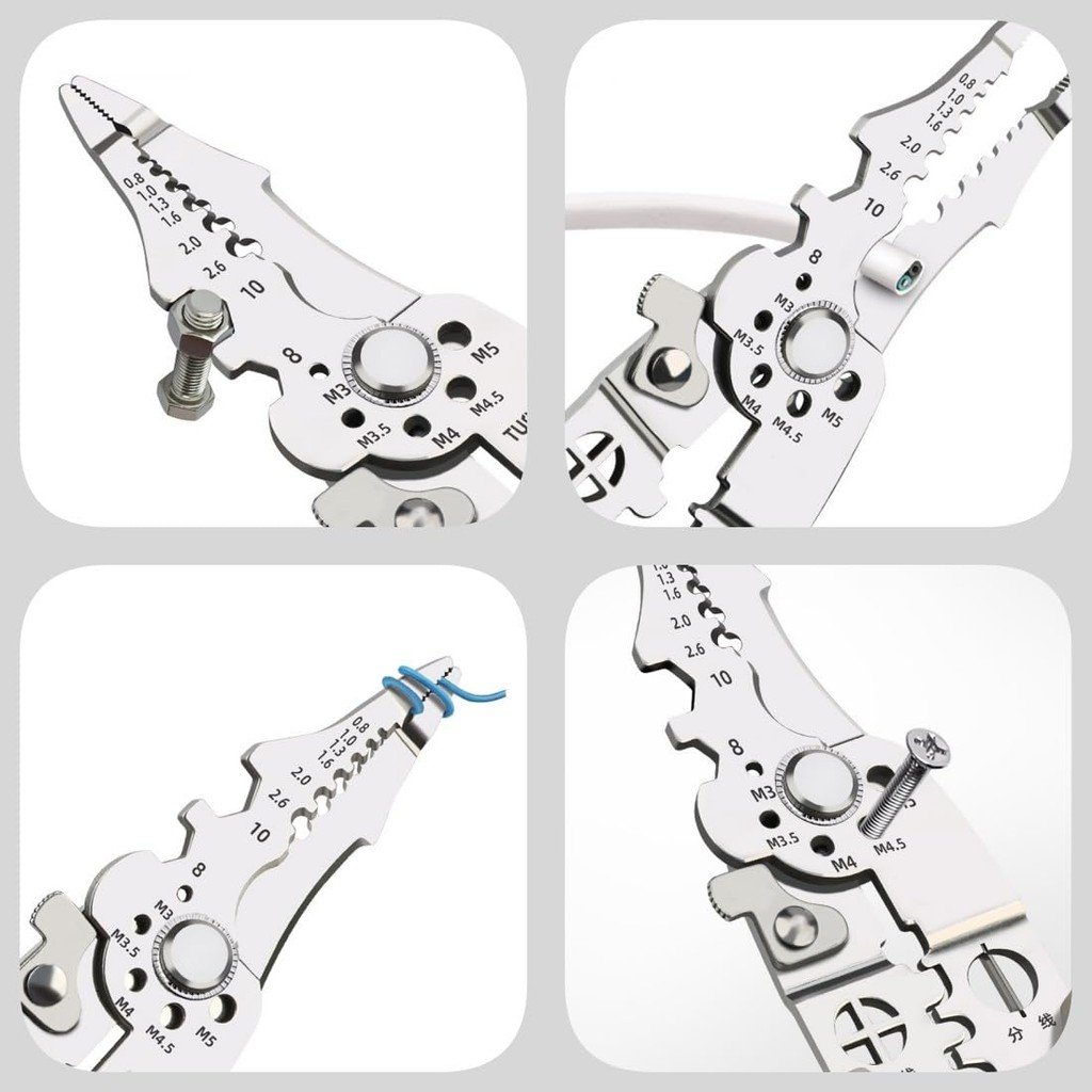 Alicate De Crimpagem Multifuncional Decapagem Descascadores de Fio Torção Separação 092B-BXQ