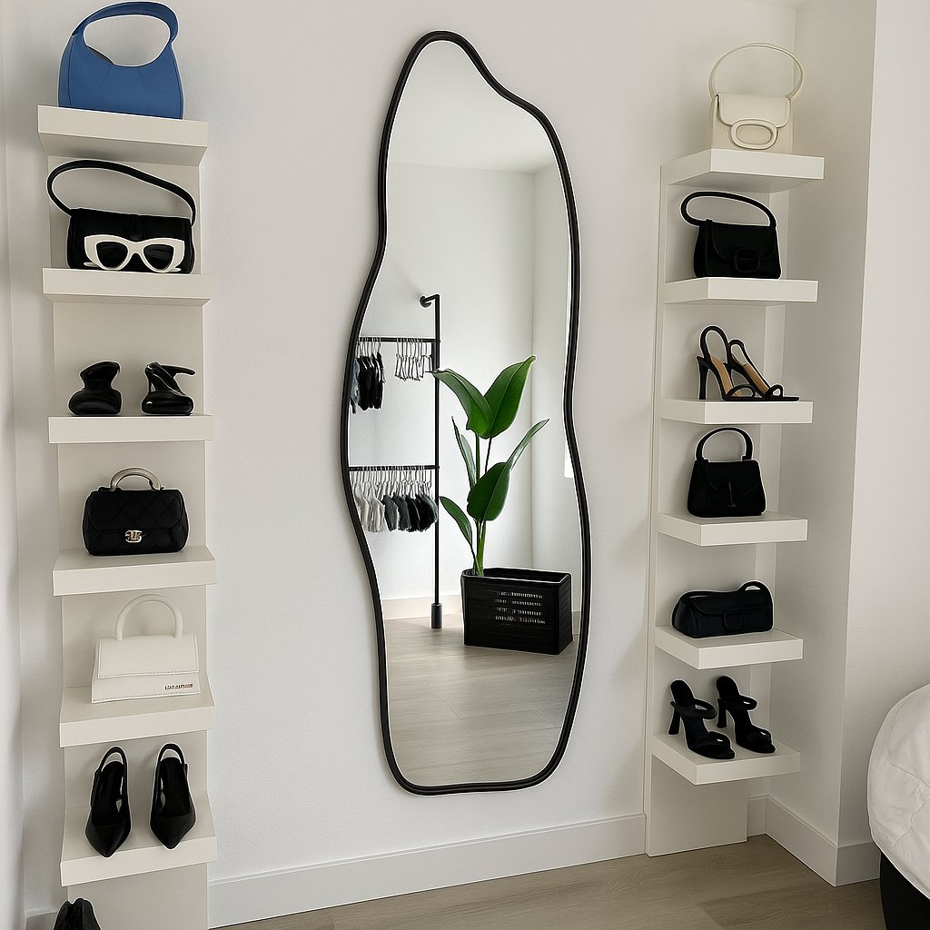 Espelho Orgânico Fogo Corpo Inteiro 110x50cm Sala Quarto Banheiro Fogo