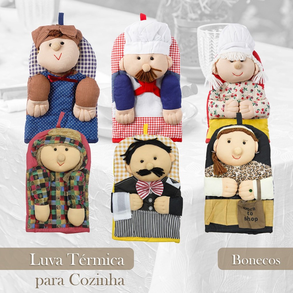 Luva Térmica Para Cozinha Rafimex Com Estampa Decorativa De Algodão Para Alta Proteção