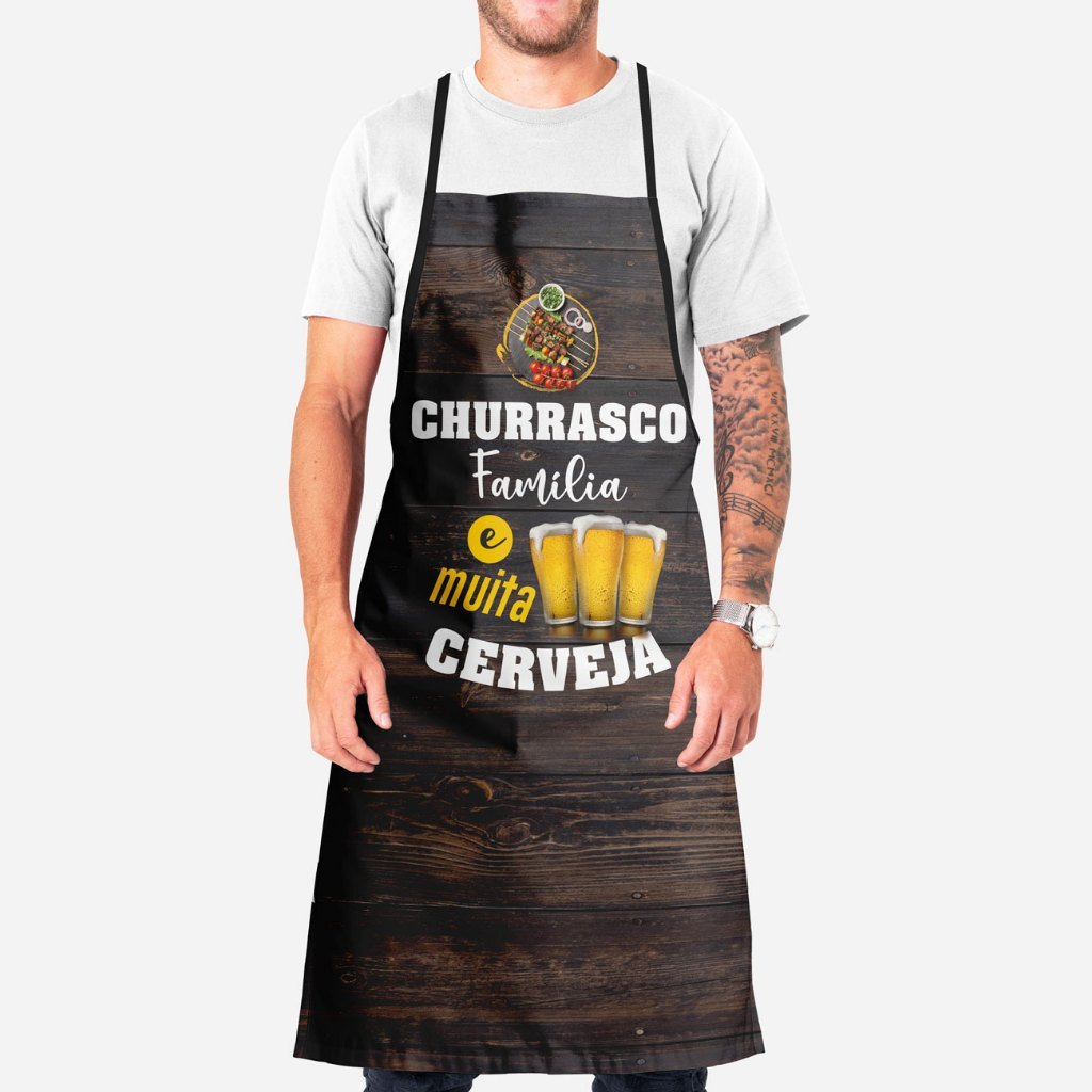 Avental Personalizado Cozinha Churrasqueiro Barbeiro Barman Oxford