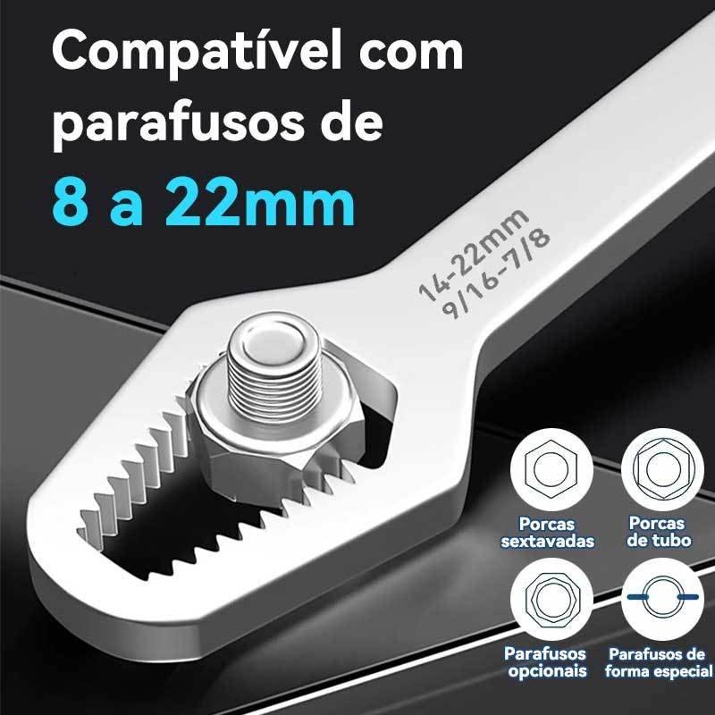 Chave Boca Fixa Aço Universal 8 a 22mm Cabeça Dupla Torx Ferramenta Resistente Multifuncional
