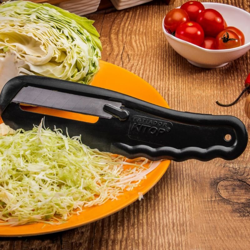 Fatiador Cortador Couve Fino Legumes Corta Tudo Cozinha Prática Rápido