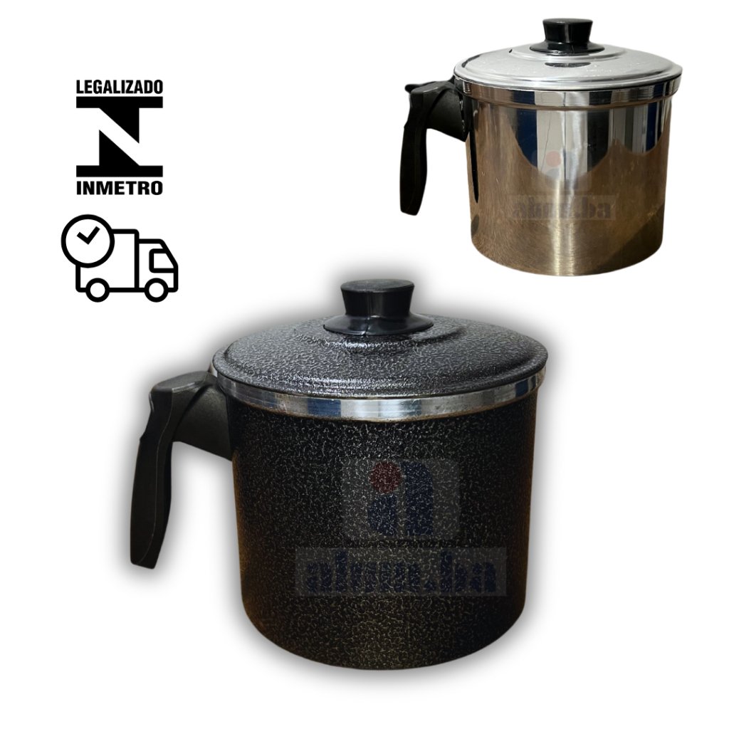 leiteira cafeteira com tampa fervedor canecao para fazer café preta e alumínio grande e pequena