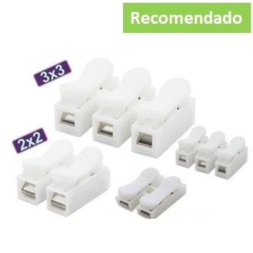 10 /20 /30 ou 40 Emenda Sem Solda branco para Fios duplo BRANCO Conector de Pressão ou triplo