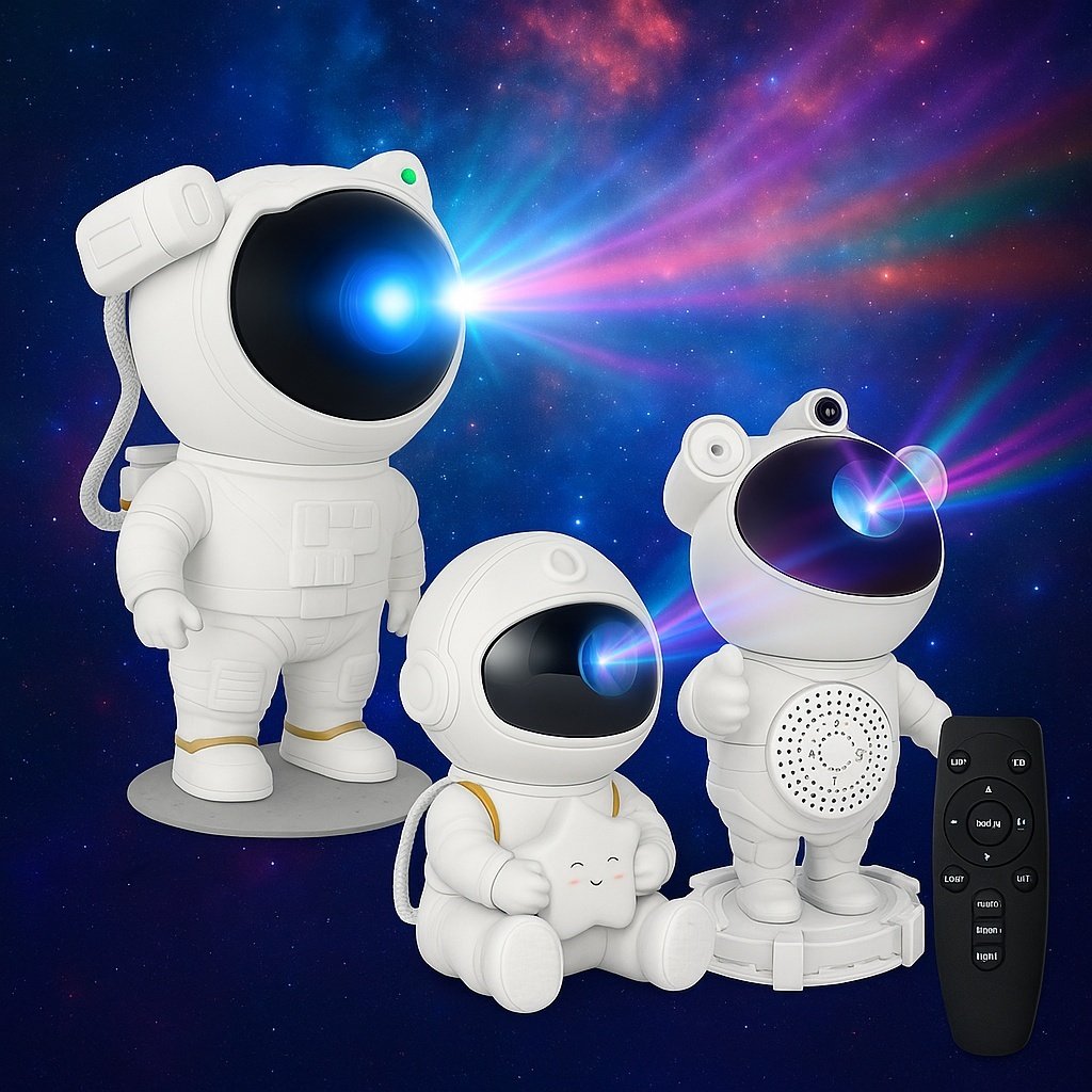 Projetor Astronauta De Luz Noturna Galáxia Estrelada Projetor De Luz de Teto Nebulosa Com Controle