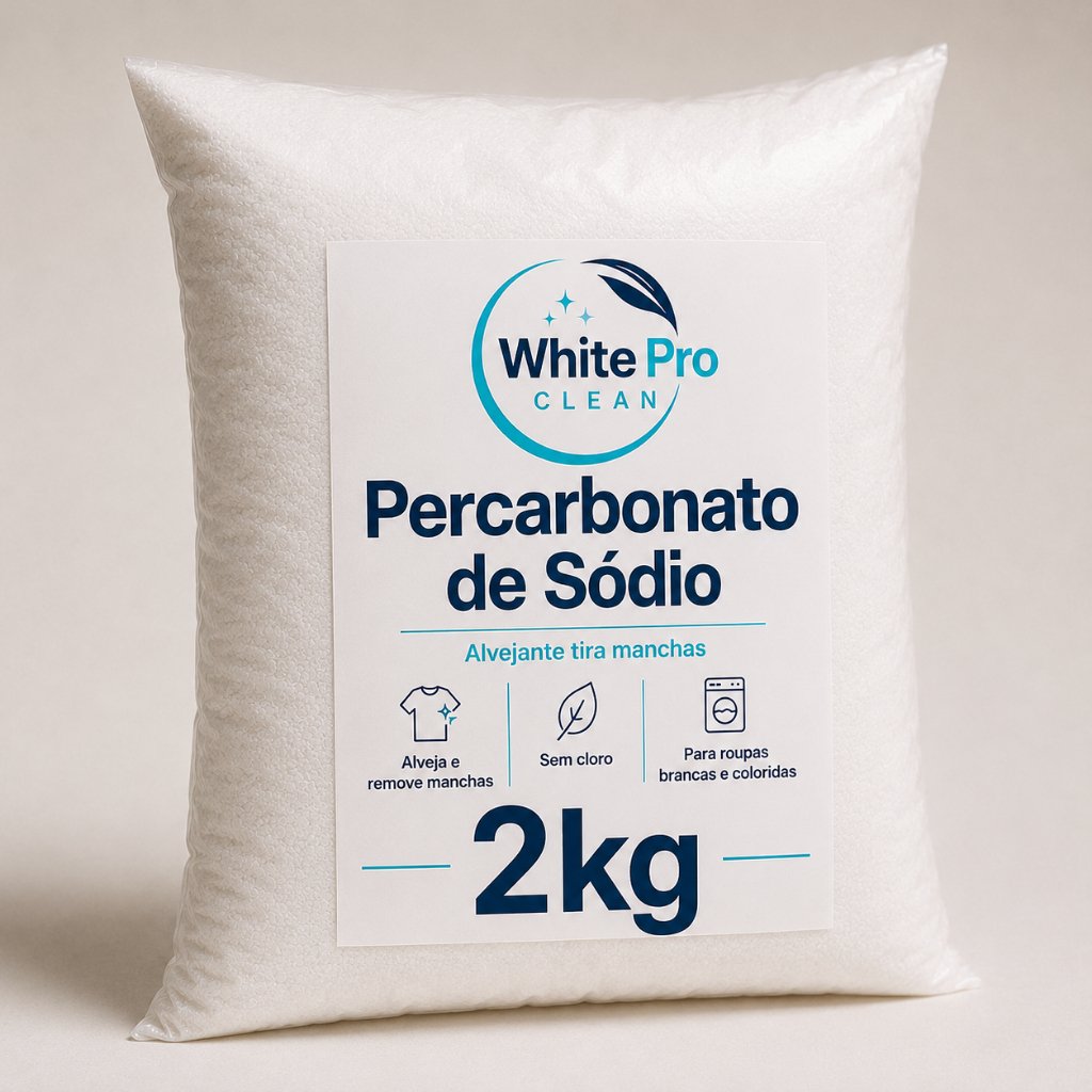 Percarbonato de Sódio Puro 100% - Tira Manchas Roupa Branca Alvejante Sem Cloro Limpeza Multiuso