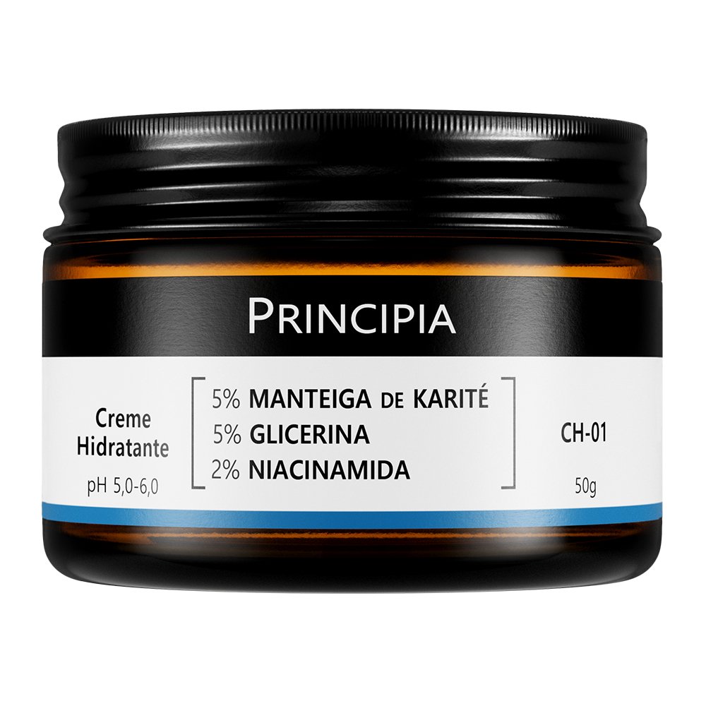 Creme Hidratante Facial 5% Manteiga de Karité + 5% Glicerina + 2% Niacinamida CH-01Principia - 50g