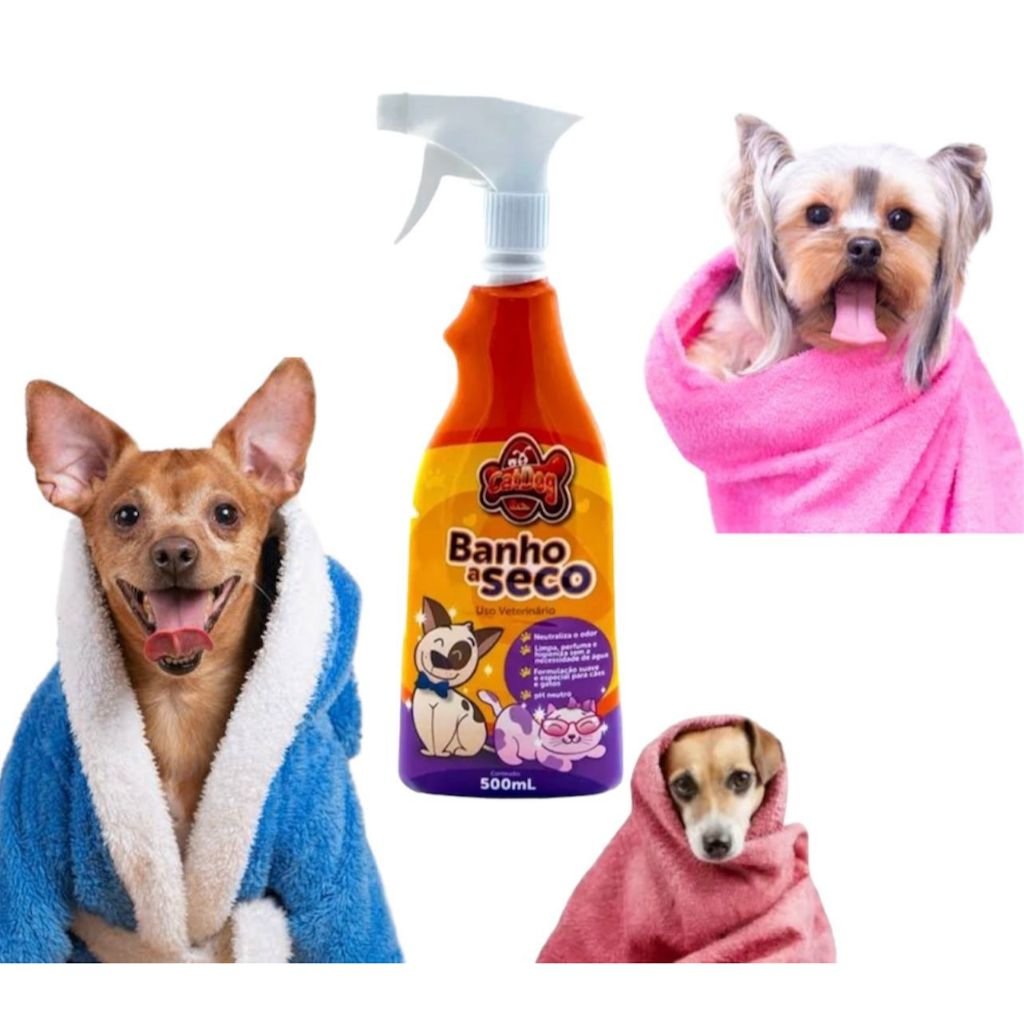 Banho A Seco Cheiroso Para Cães e Gatos Cachorro Pet - Banho E Tosa